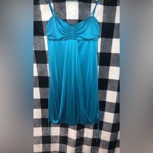 Teal strapless formal dress, size S